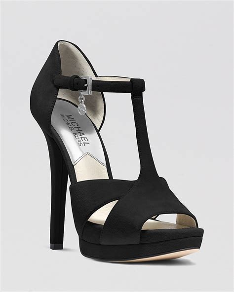 michael kors open toe platform pumps|Michael Kors block heel pumps.